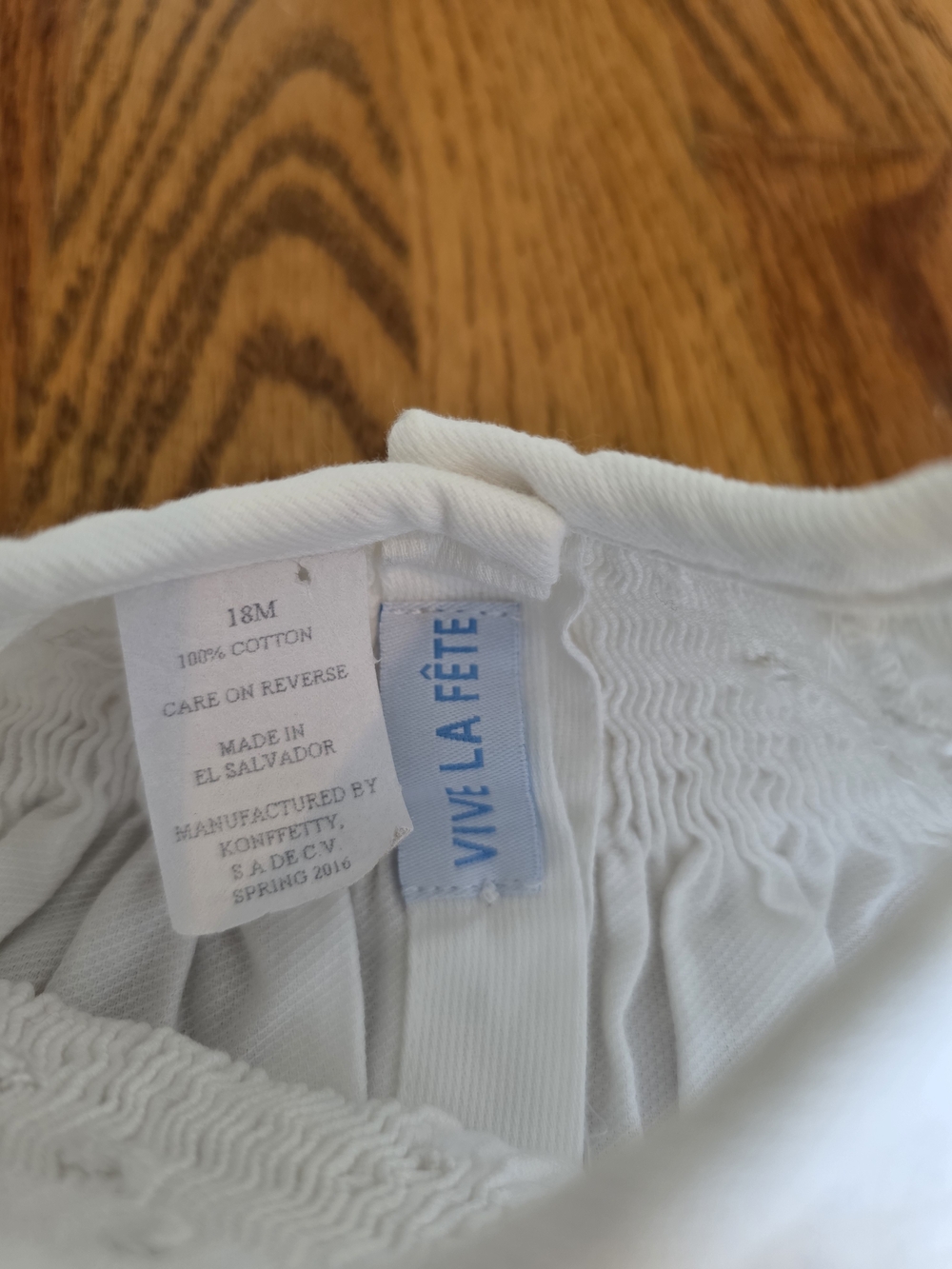 White Smocked Baby Dress with Bloomers - Picture 8 of 10